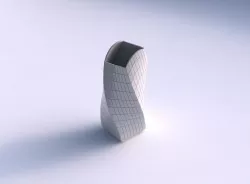 Vase twisted arc quadratic with grid plates 3D print model