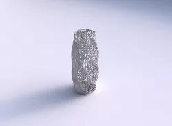 Vase twisted hexagon with lattice tiles  3D print model