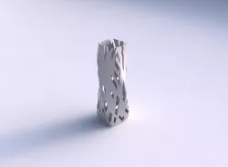 Vase twisted rectangle with cuts 3D print model