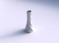 Vase twisted squeezed hexagon with small horizontal sections 3D print model