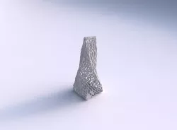 Vase twisted top bent quadratic with lattice tiles  3D print model