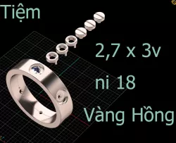 Wedding ring design and modeling by Otnho dot com 3D print model