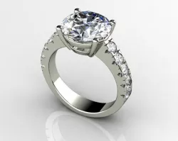 5 Ct Diamond Engagement Ring 3D print model