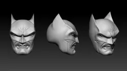 Batman Hush - Angry Face 3D print model