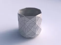 Bowl cylindrica with mosaic plates 3D print model