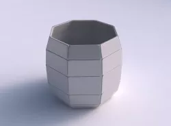 Bowl cylindrical with large plates 3D print model