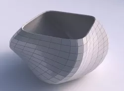 Bowl helix with grid plates 3D print model