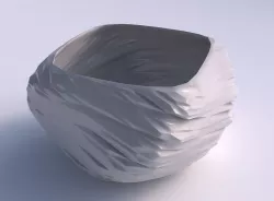 Bowl helix with twisted rocky bulges 3D print model