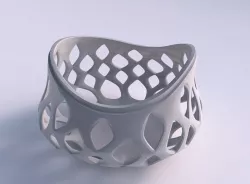 Bowl seed shell with smooth beveled cuts and extruded top tap... 3D print model