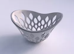 Bowl seed shell with smooth beveled cuts and extruded top tap... 3D print model