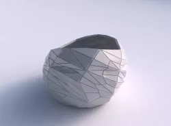 Bowl skewed with mosaic plates 3D print model