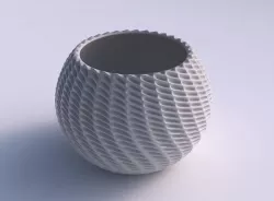 Bowl spheric with bent extruded pattern 3D print model