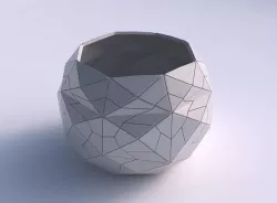 Bowl spheric with mosaic plates 3D print model