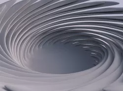 Bowl twisted two layered flower with soft tips twisted 3D print model