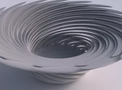 Bowl twisted two layered flower with soft tips twisted and ta... 3D print model