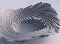 Bowl twisted two layered flower with soft tips twisted wavy 3D print model