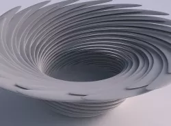 Bowl twisted two layered flower with soft tips very twisted a... 3D print model