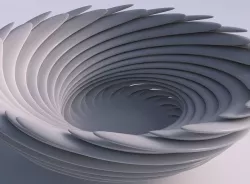 Bowl twisted two layered flower with thick soft tips twisted 3D print model