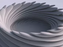 Bowl twisted two layered flower with thick soft tips twisted ... 3D print model