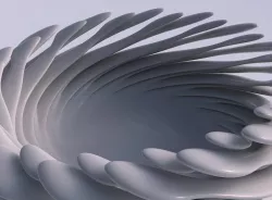 Bowl two layered flower with soft tips streched top corner 3D print model