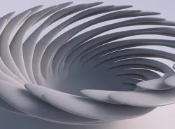 Bowl two layered flower with soft tips twisted 3D print model