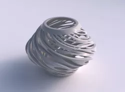 Bowl wide mid with twisted smooth cuts very twisted and taper... 3D print model