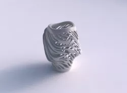 Bowl wide mid with twisted smooth cuts very twisted and taper... 3D print model