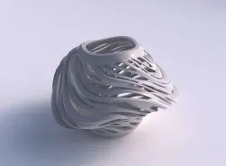 Bowl wide mid with twisted smooth cuts very twisted and taper... 3D print model