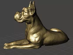 Boxer dog realistic sculpture 3D print model