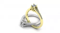 Diamonds Engagement  ring  3D print model