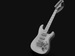 Fender Stratocaster Pendant 3D print model