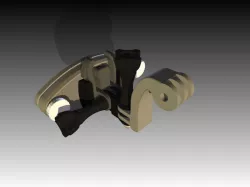 Gopro backpack mount 3D print model