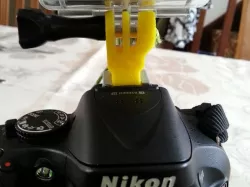 Gopro mount for Nikon DSLR flash support