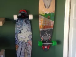 Longboard wall hangers