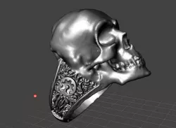 Maker skull ring 3D print model