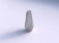 Narrow top vase helix with twisted lattice tiles 3D print model