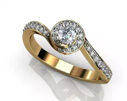 Pave Engagement Rings 3D print model