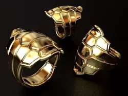 Turtle shell Ring 3D print model