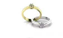 Unique Solitaire Gold Ring  3D print model