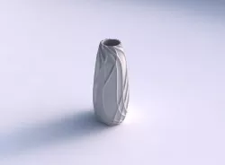 Vase Bullet wavy sparse extruded lines 3D print model