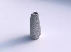 Vase Bullet with wavy extruded lines 2 3D print model
