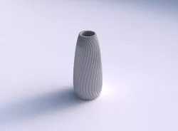 Vase Bullet with wavy extruded lines 4 3D print model