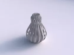 Vase curved with twisted muscle structure and soft tips long ... 3D print model