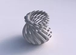 Vase curved with twisted muscle structure and soft tips pimp ... 3D print model