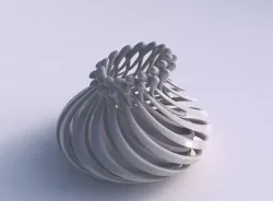 Vase curved with twisted muscle structure and soft tips strec... 3D print model