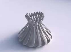 Vase curved with twisted muscle structure and soft tips strec... 3D print model
