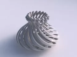 Vase curved with twisted muscle structure and soft tips wide ... 3D print model