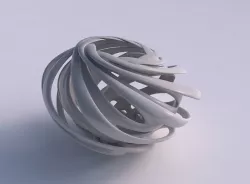 Vase double twisted small with collapsed top squeezed with st... 3D print model
