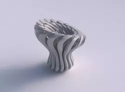Vase glass shape with beveled muscle structure and soft tips ... 3D print model