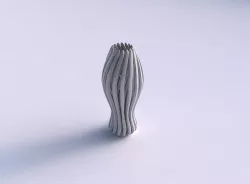 Vase glass shape with beveled muscle structure and soft tips ... 3D print model